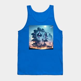 Hidden Dragon in a City Illustration Tank Top